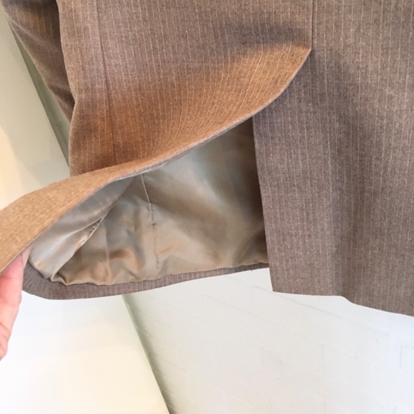 Vintage Men’s Blazer A.Gold & Sons Pinstripe Wool Moka Cream Old money 42L - Picture 15 of 15